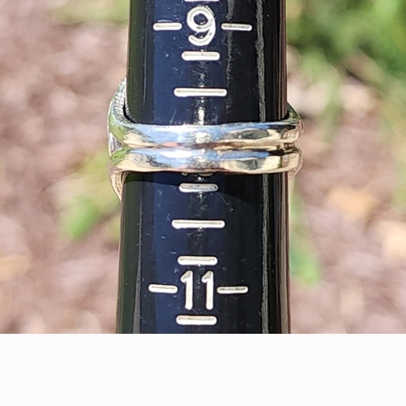 Artisan Turquoise Sterling Silver Native American Leaf Ring Size 10 Jewelry - Picture 6 of 7